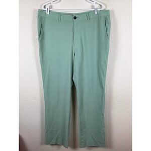 Short Par 4 Stretch Performance Flat front Mens Golf Pants 36x32 Excellent